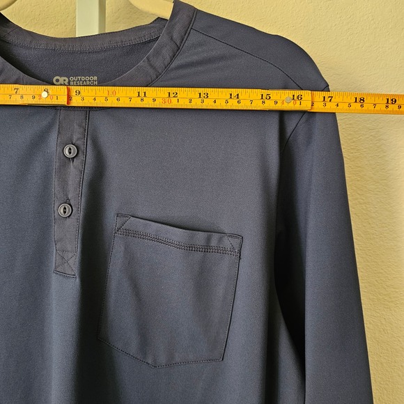 OUTDOOR RESEARCH NWT Baritone Naval Blue L/S ActiveTemp Button Henley Sz M - Picture 14 of 16